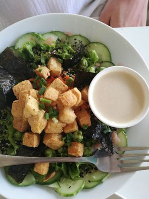 Japanese bowl with brown rice, 200b at VegetaBowl in Koh Tao