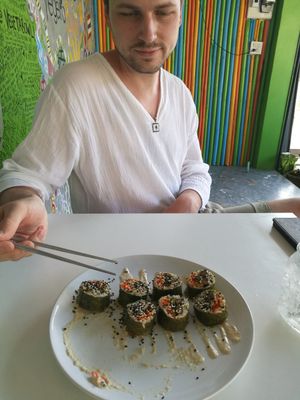 Shroom sushi 120b at VegetaBowl in Koh Tao