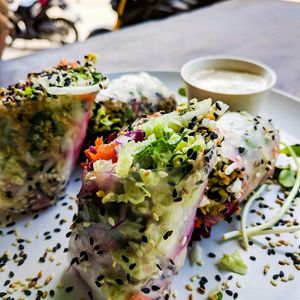 Rainbows roll at VegetaBowl in Koh Tao