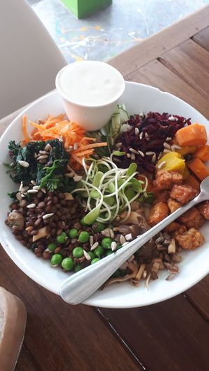 Power bowl with Rice and tempeh at VegetaBowl in Koh Tao