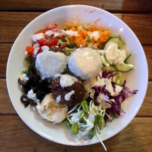 Falafel bowl at VegetaBowl in Koh Tao