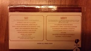 Separate vegan menu. You must ask your server for this menu. at Founding Farmers in Potomac