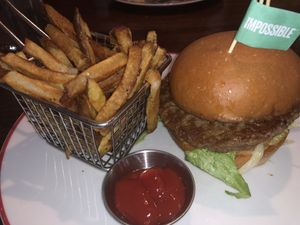 Impossible burger  at Founding Farmers in Potomac