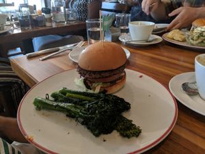Impossible burger at Founding Farmers in Potomac