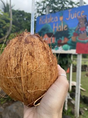 Compostable straws, yay!  at Kalalea Juice Hale in Anahola