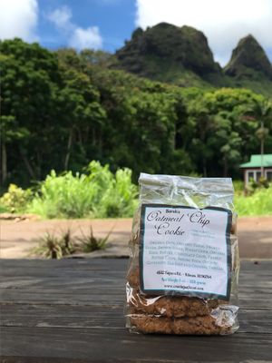 they carry a wide variety of Sarah’s cookies (local) at Kalalea Juice Hale in Anahola