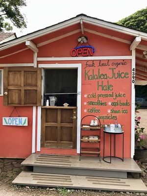 Just off the main road  at Kalalea Juice Hale in Anahola