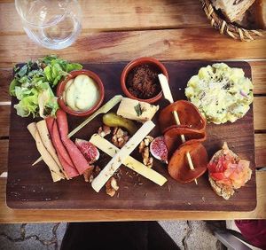 Charcuterie board at Velicious in Strasbourg