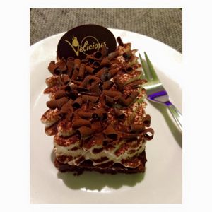 Vegan Black Forest cake at Velicious in Strasbourg