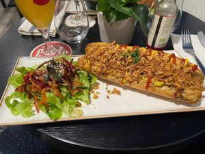 Hot dog 🌭 at Velicious in Strasbourg