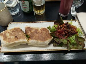 Seasonal Wrap (tofu in coffee marinade) at Velicious in Strasbourg