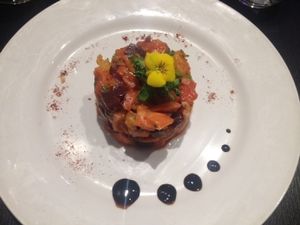 Mango tartar at Velicious in Strasbourg