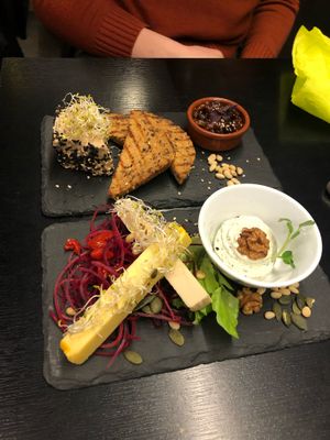 Faux gois and cheese board  at Velicious in Strasbourg