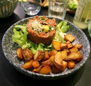 Seitan Tartare at Velicious in Strasbourg