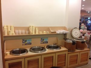 Rice and soup at Fa Mei Yuan in Taipei