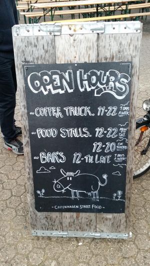 Summer time schedule at Copenhagen Street Food - Food Hall in Copenhagen