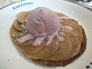 Apple pie with strawberry ice cream at Green Common Kind Kitchen - Nan Fung Place in Hong Kong Island