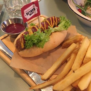 Beyond sausage hot dog  at Green Common Kind Kitchen - Nan Fung Place in Hong Kong Island