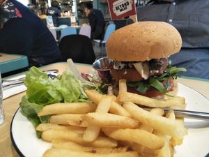 Deluxe beyond burger at Green Common Kind Kitchen - Nan Fung Place in Hong Kong Island