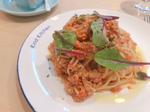 Spaghetti Bolognese with Omnipork  at Green Common Kind Kitchen - Nan Fung Place in Hong Kong Island