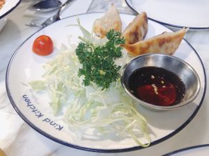 Omni pork dumpling! Yum yum at Green Common Kind Kitchen - Nan Fung Place in Hong Kong Island