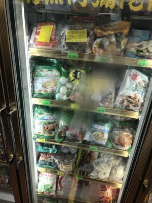 frozen mock seafood (selection is HUGE 😊 many fridges, can’t possibly take pics of all of them) at Kian Joo Vegetarian Food Supply Centre 健裕斋料供应商 in East Singapore
