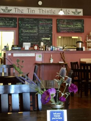 Int. Tin Thistle Cafe - Day at The Tin Thistle Garden Cafe in North Bend