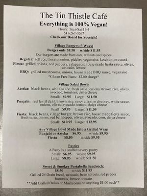  at The Tin Thistle Garden Cafe in North Bend