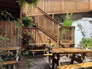   at The Tin Thistle Garden Cafe in North Bend