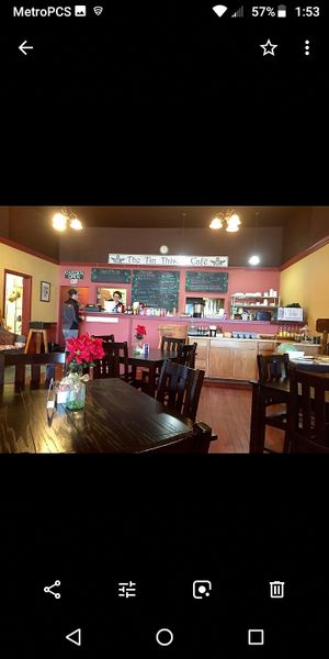Dining room at The Tin Thistle Garden Cafe in North Bend