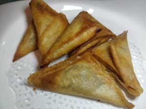 Fried Samosa at Supreme Vege 善心缘 - Bras Basah in Central Singapore