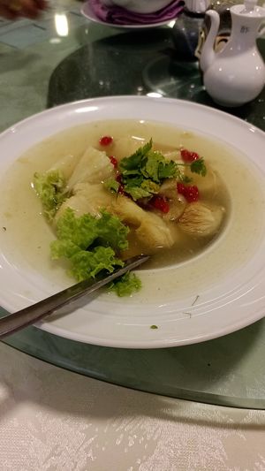 Monkey head mushroom with herbal gravy at Supreme Vege 善心缘 - Bras Basah in Central Singapore