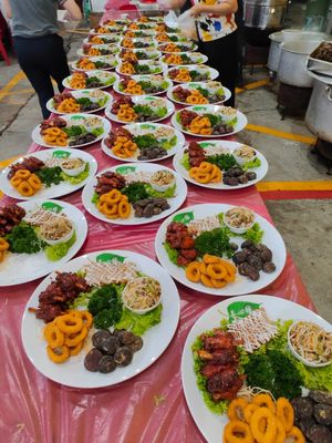Catered dinner for 33 tables for 7th month 中元节 dinner at Tan Gin Sai Tropical Fish Farm at Supreme Vege 善心缘 - Bras Basah in Central Singapore