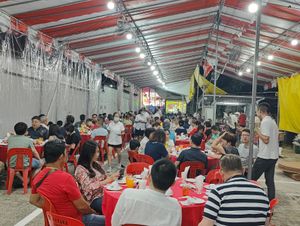 Catered dinner for 33 tables for 7th month 中元节 dinner at Tan Gin Sai Tropical Fish Farm at Supreme Vege 善心缘 - Bras Basah in Central Singapore