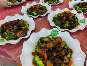Catered dinner for 33 tables for 7th month 中元节 dinner at Tan Gin Sai Tropical Fish Farm at Supreme Vege 善心缘 - Bras Basah in Central Singapore