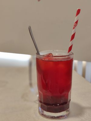 Home made roselle drinks from fresh roselle flowers at Supreme Vege 善心缘 - Bras Basah in Central Singapore