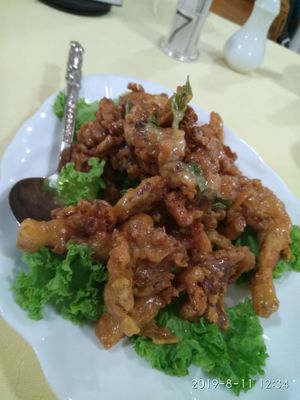 Butter abalone mushrooms, too salty. at Supreme Vege 善心缘 - Bras Basah in Central Singapore