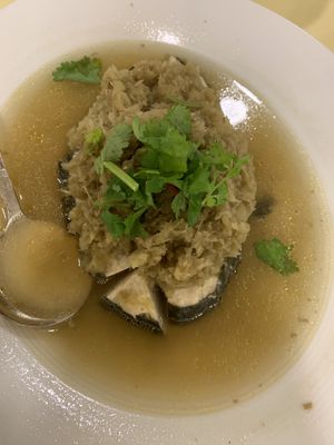 Chai-Po steam Cod Fish. The Chai-Po is both sweet & salty with added crunchiness.  at Supreme Vege 善心缘 - Bras Basah in Central Singapore