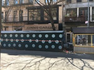 Front of restaurant, from across the street. at Avant Garden in New York City