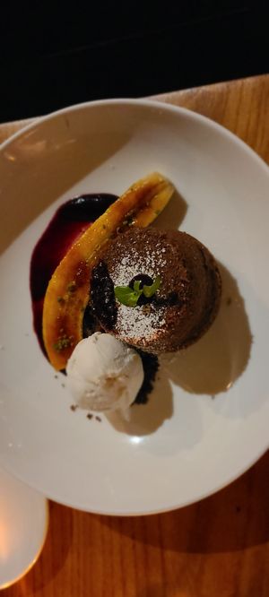 Chocolate lava cake at Avant Garden in New York City