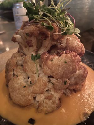 Scorched cauliflower  at Avant Garden in New York City