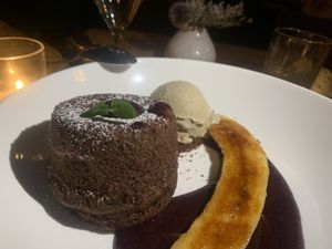 lava cake  at Avant Garden in New York City