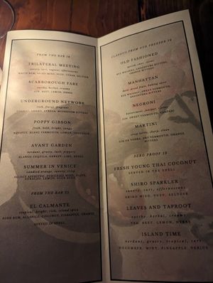 Cocktails at Avant Garden in New York City