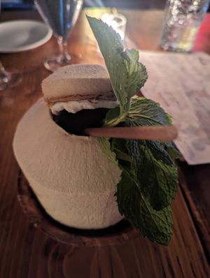 Coconut water at Avant Garden in New York City