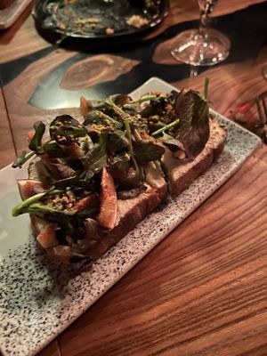 Fig toast  at Avant Garden in New York City