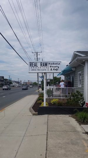 On main road at Real Raw Organics in Ocean City