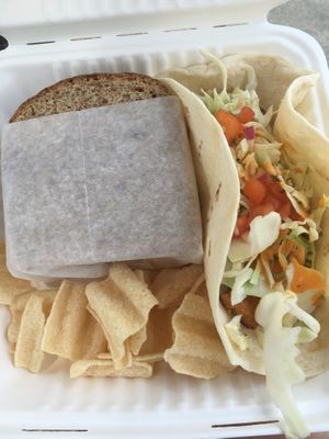 Reuben and Bangin’ Taco at Real Raw Organics in Ocean City