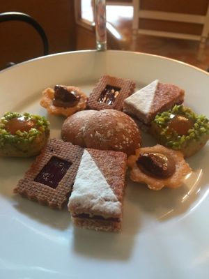 The 'petits fours' part of the Vegan Afternoon Tea at the Shangri-La Paris. at Shangri-La Hotel - La Bauhinia in Paris