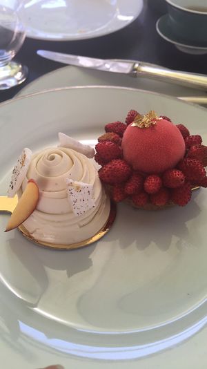 The best vegan pastries I've ever had. at Shangri-La Hotel - La Bauhinia in Paris