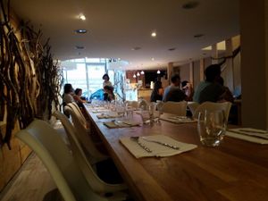 Really nice seating arrangement at Vegan Gorilla in Nice